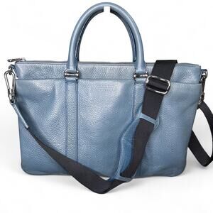 BALLY MIGAN BLUE BUSINESS/LAPTOP BAG/SATCHEL SHOULDER BRIEFCASE BAG LEATHER